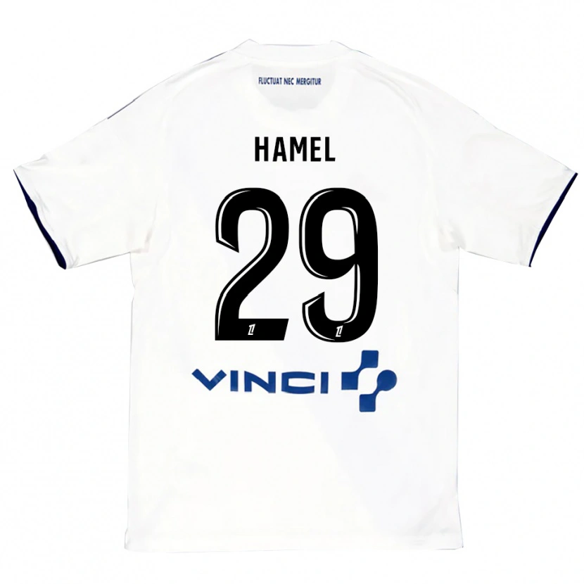Danxen Kinderen Pierre-Yves Hamel #29 Wit Blauw Uitshirt Uittenue 2025/26 T-Shirt