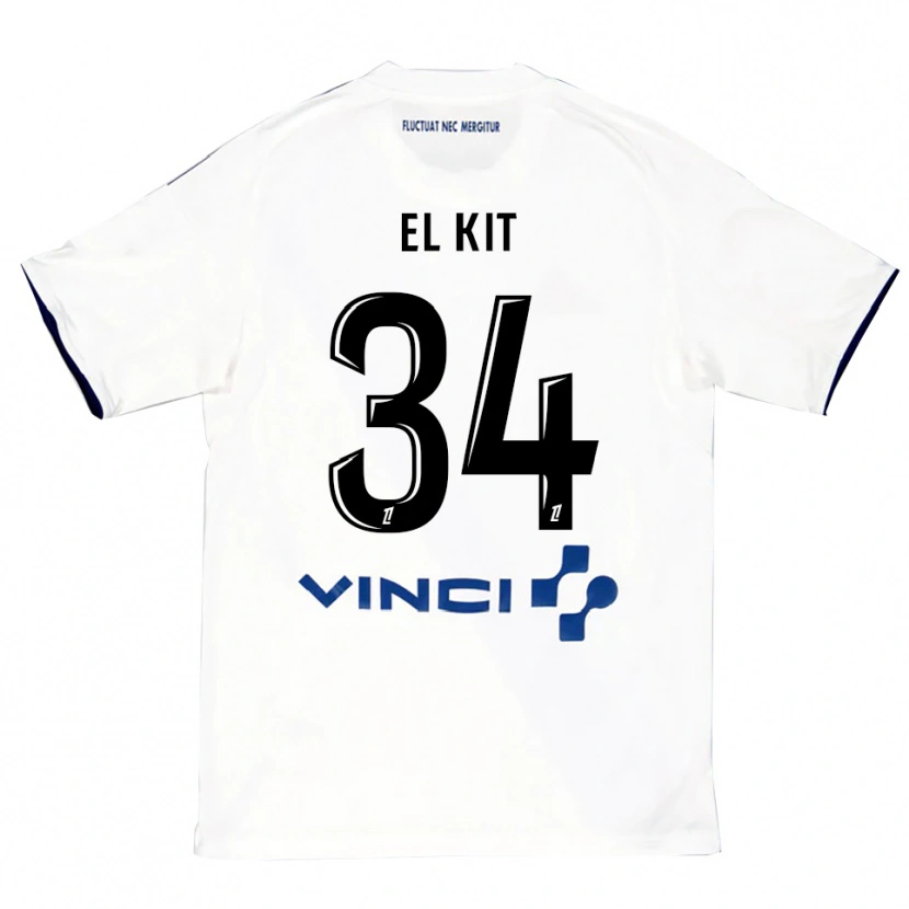 Danxen Kinderen Kamil El Kit #34 Wit Blauw Uitshirt Uittenue 2025/26 T-Shirt