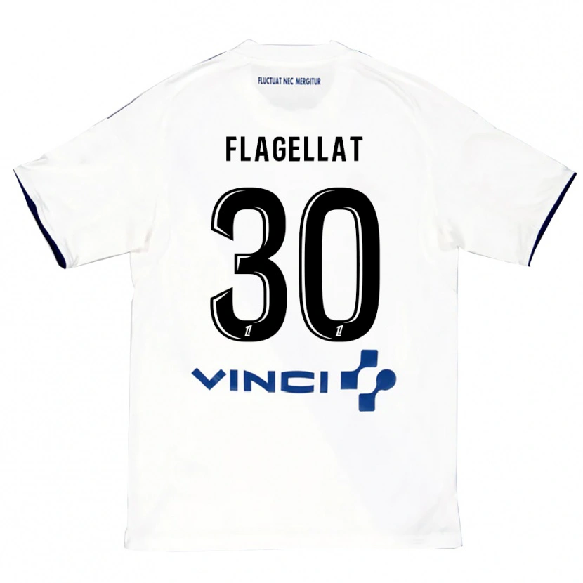 Danxen Kinderen Alizée Flagellat #30 Wit Blauw Uitshirt Uittenue 2025/26 T-Shirt