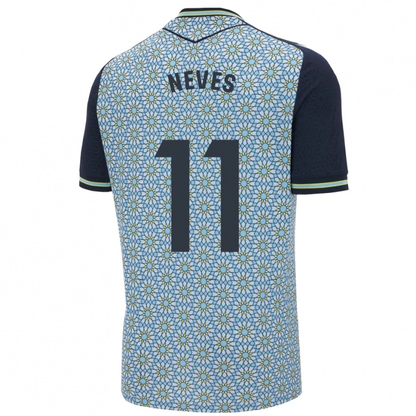 Danxen Kinderen Hugo Neves #11 Blauw Marineblauw Uitshirt Uittenue 2025/26 T-Shirt