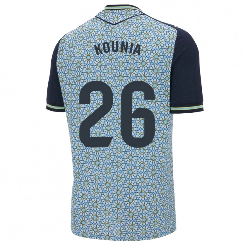 Danxen Kinderen Houssam Kounia #26 Blauw Marineblauw Uitshirt Uittenue 2025/26 T-Shirt