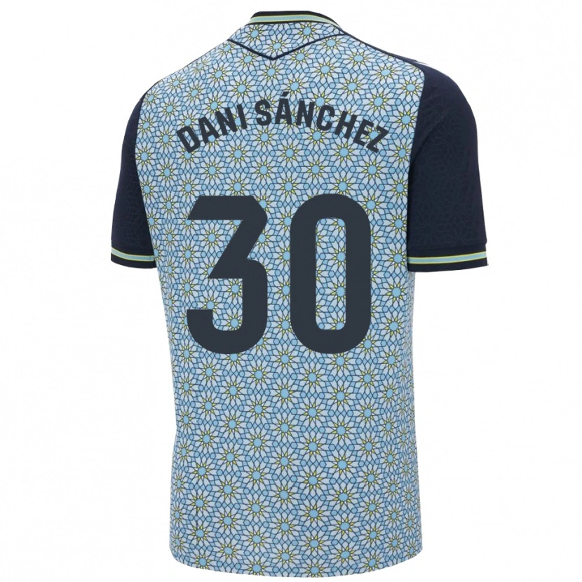 Danxen Kinderen Dani Sánchez #30 Blauw Marineblauw Uitshirt Uittenue 2025/26 T-Shirt