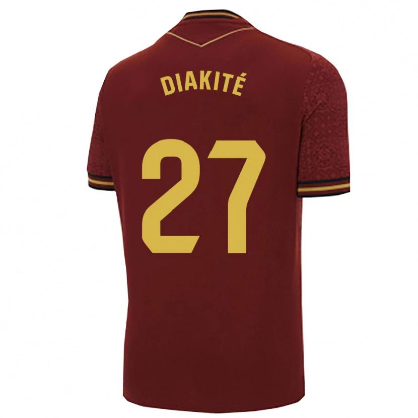 Danxen Kinderen Moussa Diakité #27 Bordeaux Goud Uitshirt Uittenue 2025/26 T-Shirt