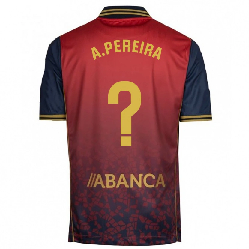 Danxen Kinderen Alejandro Pereira #0 Rood Marineblauw Uitshirt Uittenue 2025/26 T-Shirt