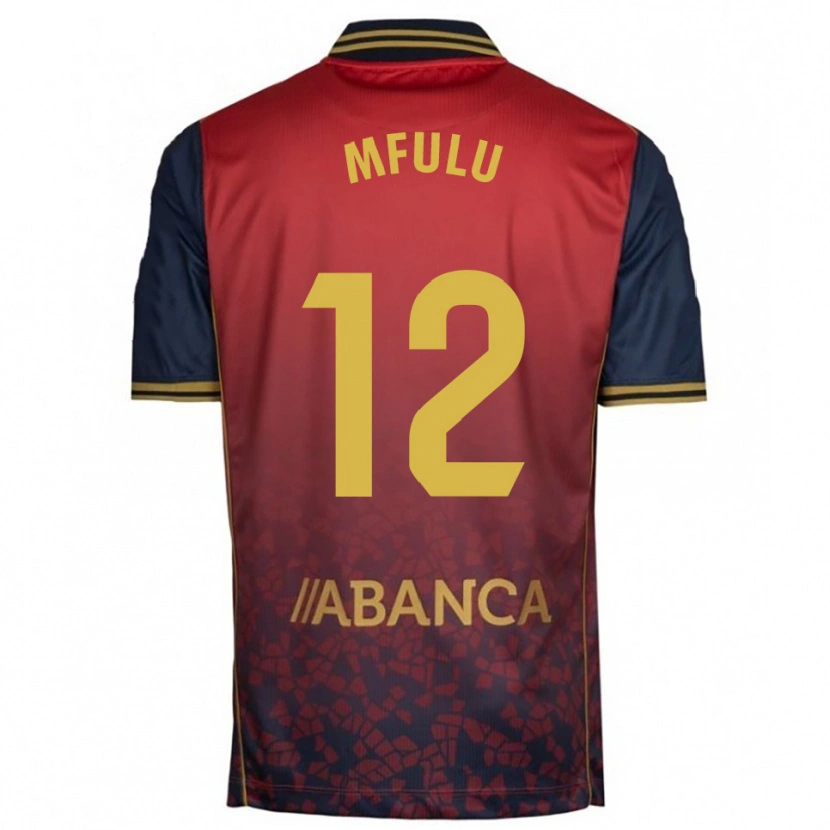 Danxen Kinderen Nuke Mfulu #12 Rood Marineblauw Uitshirt Uittenue 2025/26 T-Shirt