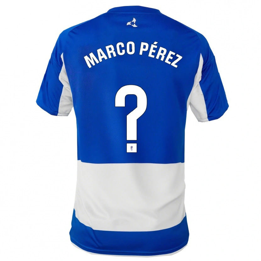 Danxen Kinderen Marco Pérez #0 Blauw Wit Uitshirt Uittenue 2025/26 T-Shirt