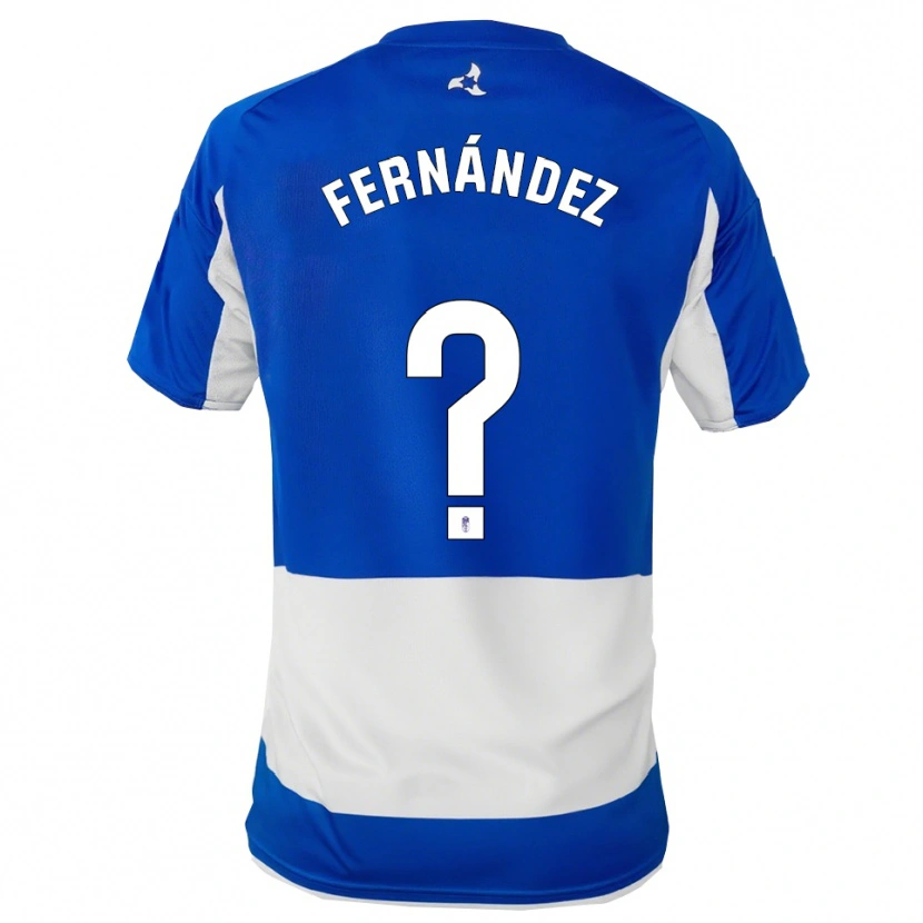 Danxen Kinderen Iker Fernández #0 Blauw Wit Uitshirt Uittenue 2025/26 T-Shirt