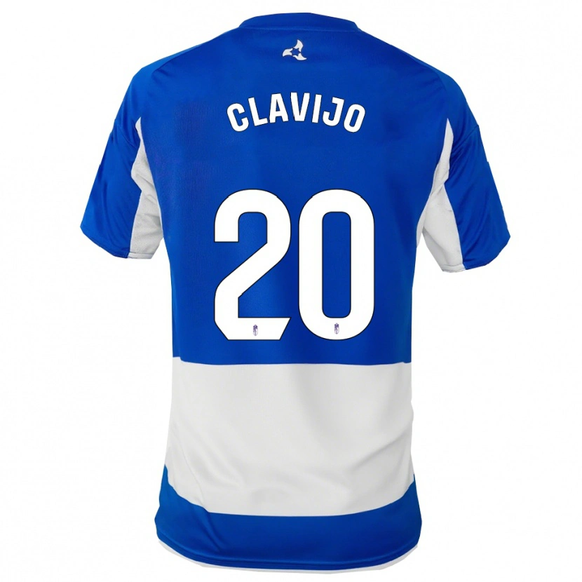 Danxen Kinderen Dani Clavijo #20 Blauw Wit Uitshirt Uittenue 2025/26 T-Shirt