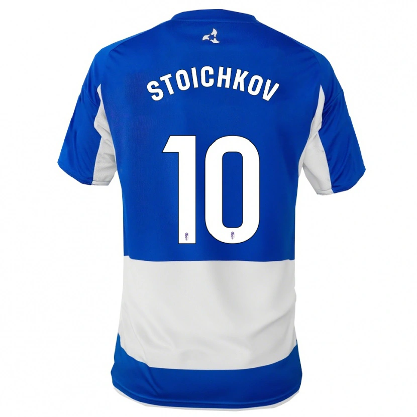 Danxen Kinderen Stoichkov #10 Blauw Wit Uitshirt Uittenue 2025/26 T-Shirt