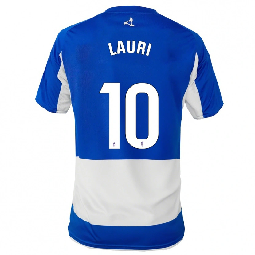 Danxen Kinderen Laura Requena Sánchez #10 Blauw Wit Uitshirt Uittenue 2025/26 T-Shirt