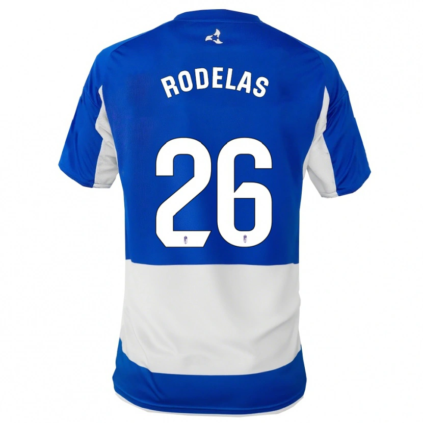 Danxen Kinderen Sergio Rodelas #26 Blauw Wit Uitshirt Uittenue 2025/26 T-Shirt