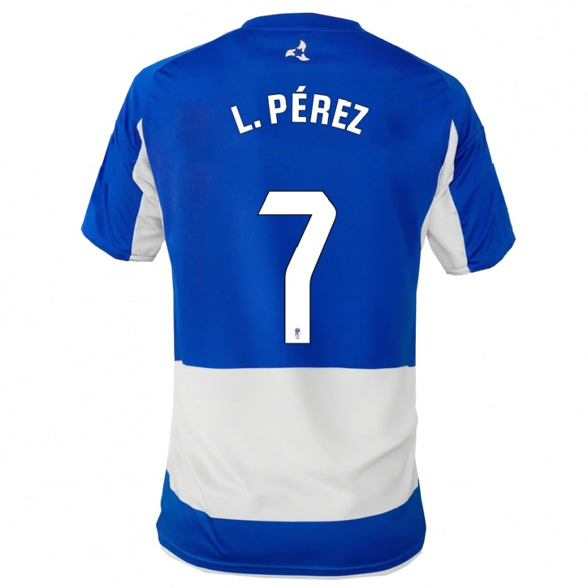 Danxen Kinderen Laura Pérez Martín #7 Blauw Wit Uitshirt Uittenue 2025/26 T-Shirt