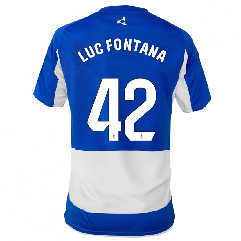 Danxen Kinderen Jean Luc Fontana #42 Blauw Wit Uitshirt Uittenue 2025/26 T-Shirt