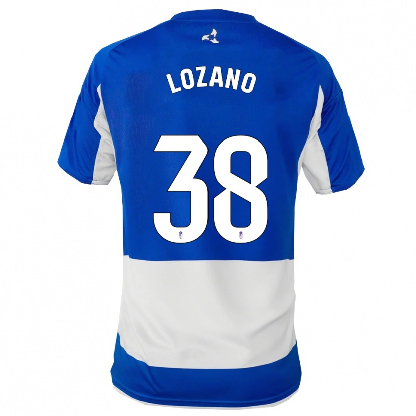 Danxen Kinderen Mario Lozano #38 Blauw Wit Uitshirt Uittenue 2025/26 T-Shirt