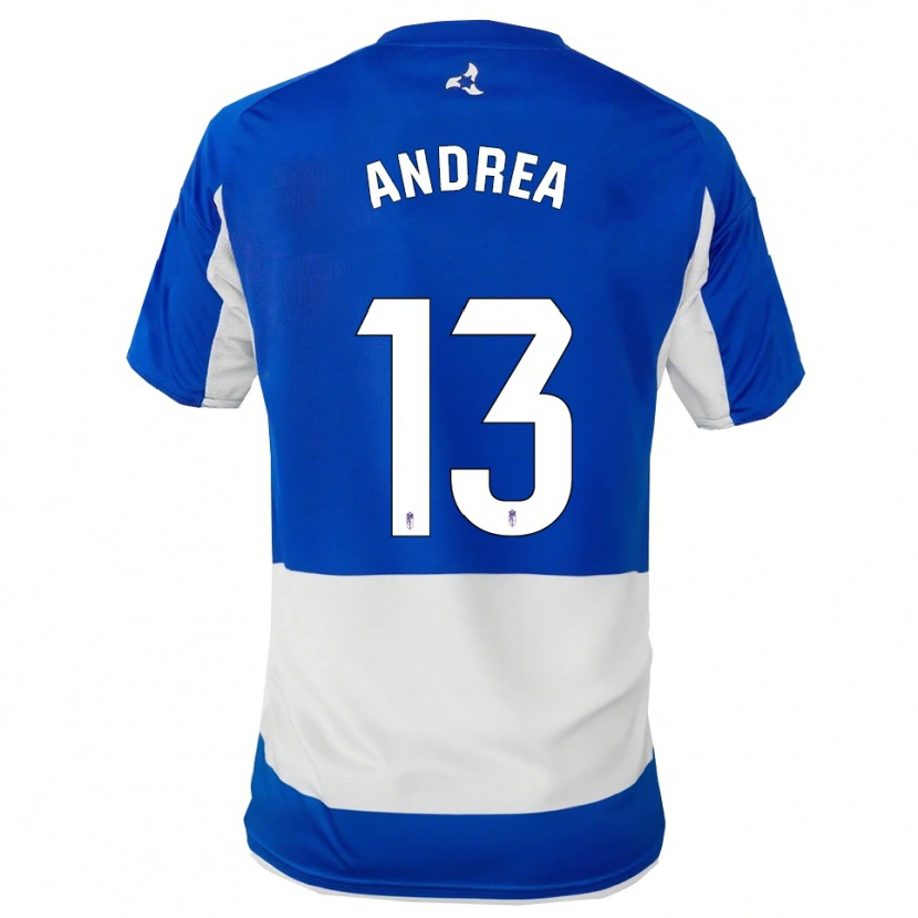 Danxen Kinderen Andrea Romero Burgos #13 Blauw Wit Uitshirt Uittenue 2025/26 T-Shirt