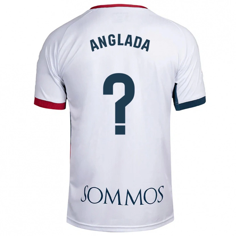 Danxen Kinderen Hugo Anglada #0 Wit Rood Uitshirt Uittenue 2025/26 T-Shirt