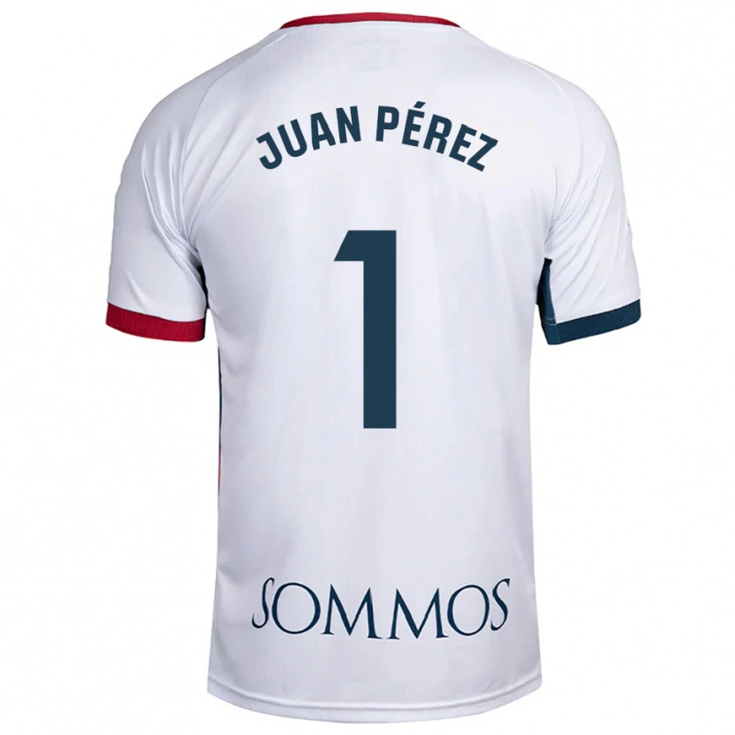 Danxen Kinderen Juan Pérez #1 Wit Rood Uitshirt Uittenue 2025/26 T-Shirt