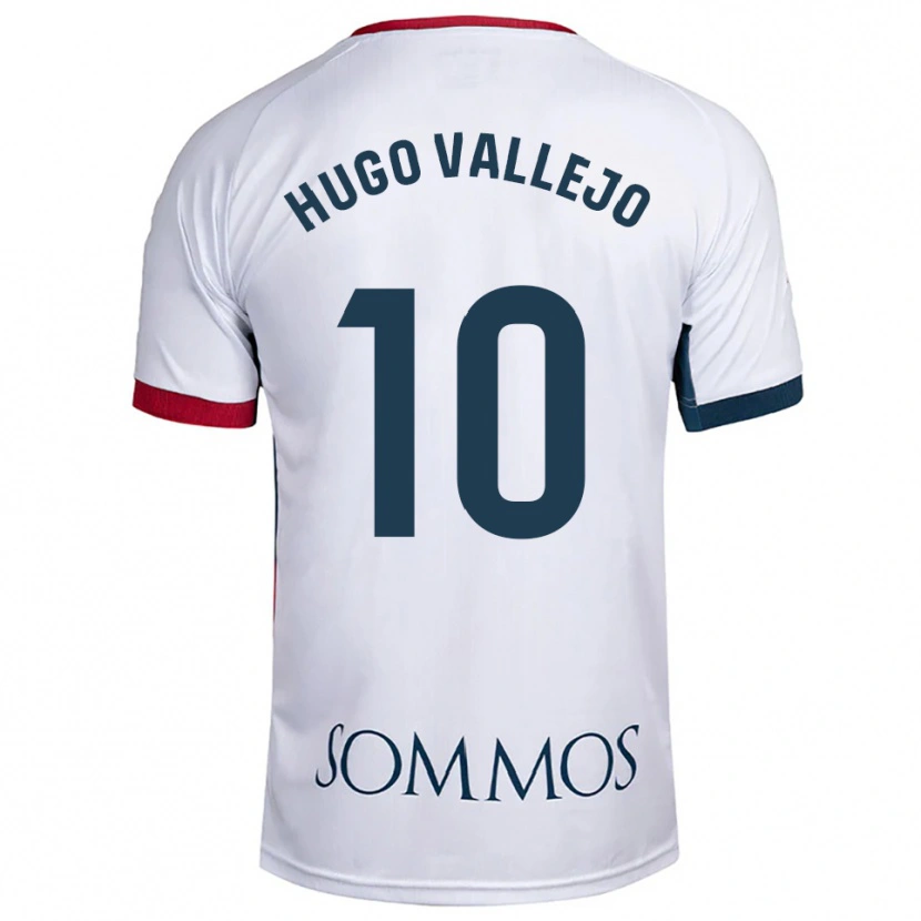 Danxen Kinderen Hugo Vallejo #10 Wit Rood Uitshirt Uittenue 2025/26 T-Shirt
