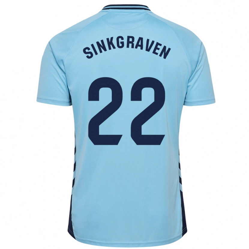 Danxen Kinderen Daley Sinkgraven #22 Hemelsblauw Uitshirt Uittenue 2025/26 T-Shirt