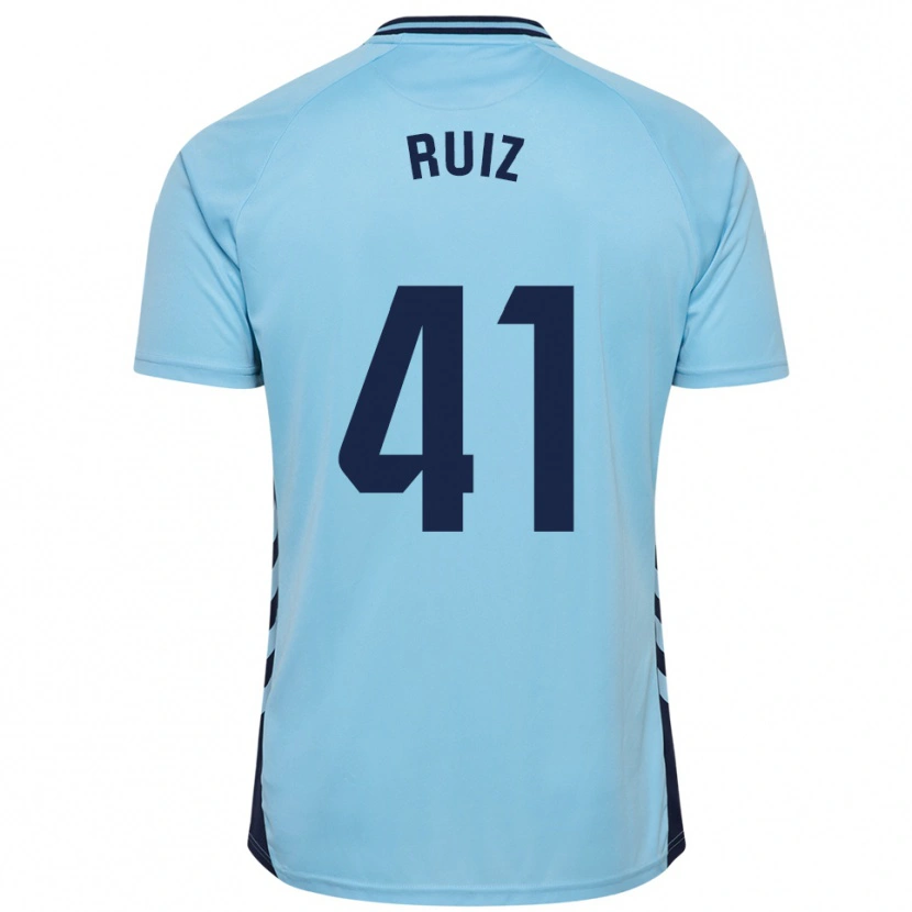 Danxen Kinderen Sergio Ruiz #41 Hemelsblauw Uitshirt Uittenue 2025/26 T-Shirt