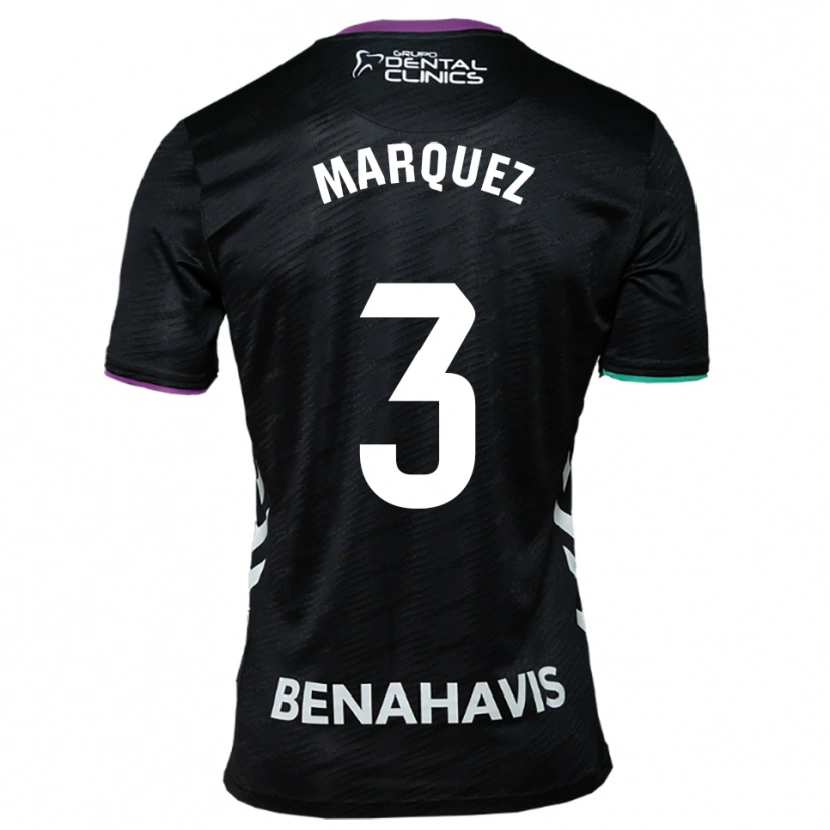 Danxen Kinderen David Márquez #3 Zwart Paars Groen Uitshirt Uittenue 2025/26 T-Shirt
