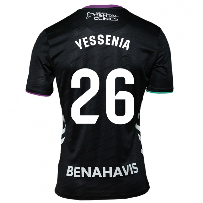 Danxen Kinderen Yessenia Alcaide Martin #26 Zwart Paars Groen Uitshirt Uittenue 2025/26 T-Shirt