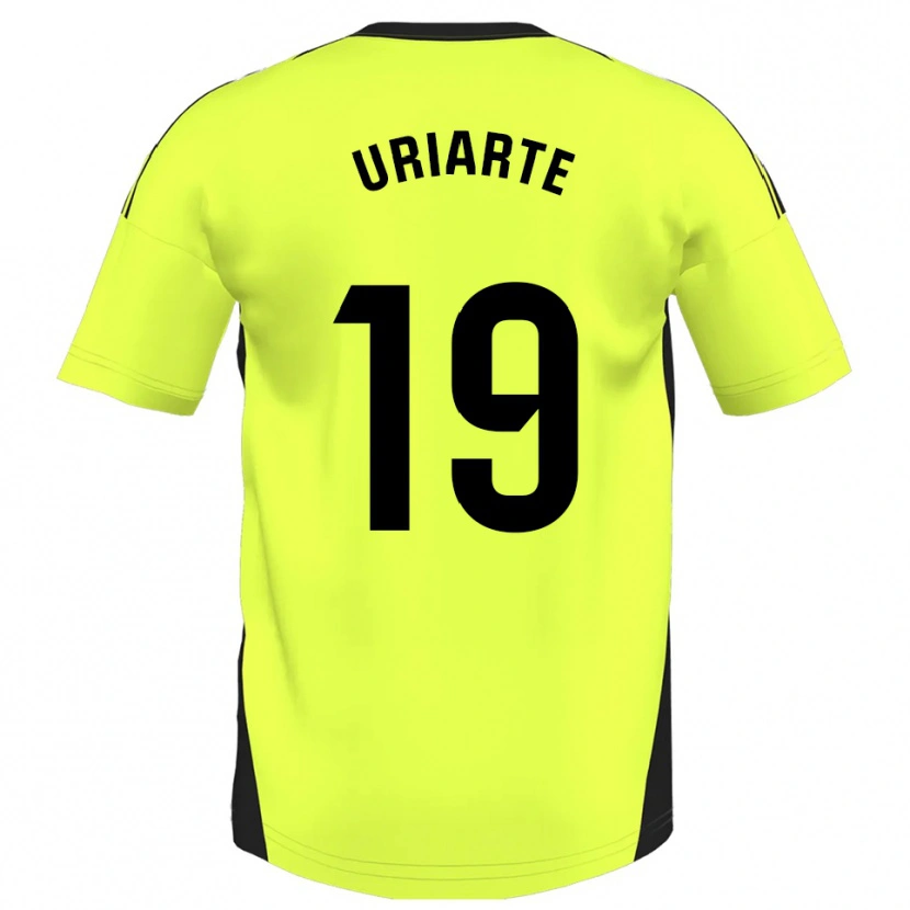Danxen Kinderen Aritz Uriarte #19 Fluorescerend Geel Uitshirt Uittenue 2025/26 T-Shirt