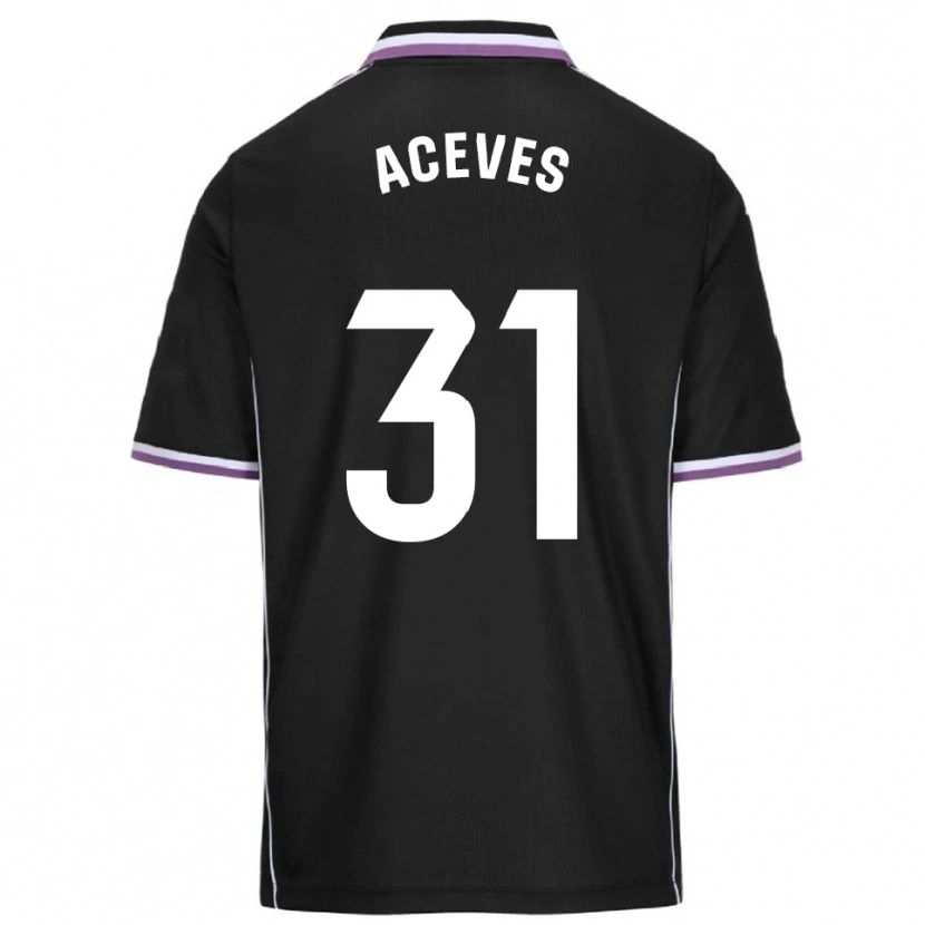 Danxen Kinderen Álvaro Aceves #31 Paars Zwart Uitshirt Uittenue 2025/26 T-Shirt