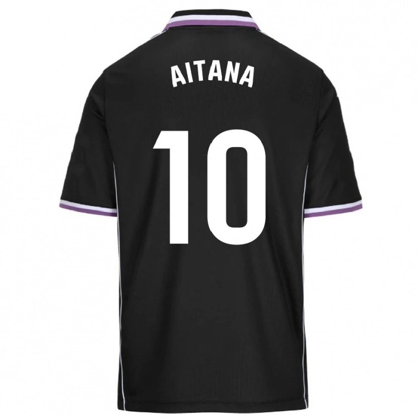 Danxen Kinderen Aitana Ruda Lara #10 Paars Zwart Uitshirt Uittenue 2025/26 T-Shirt