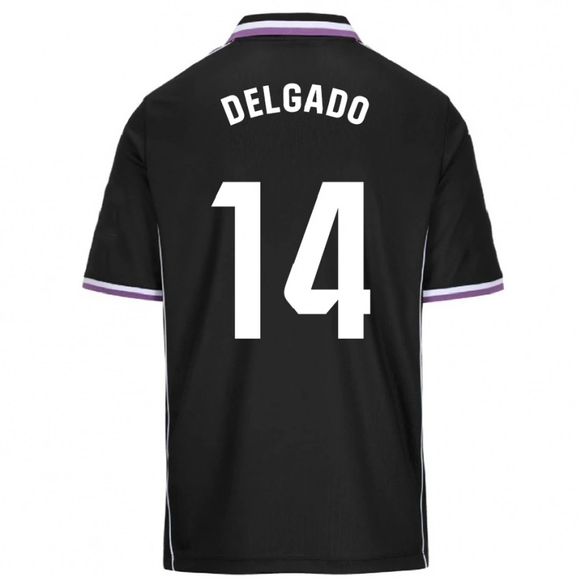 Danxen Kinderen Jorge Delgado #14 Paars Zwart Uitshirt Uittenue 2025/26 T-Shirt