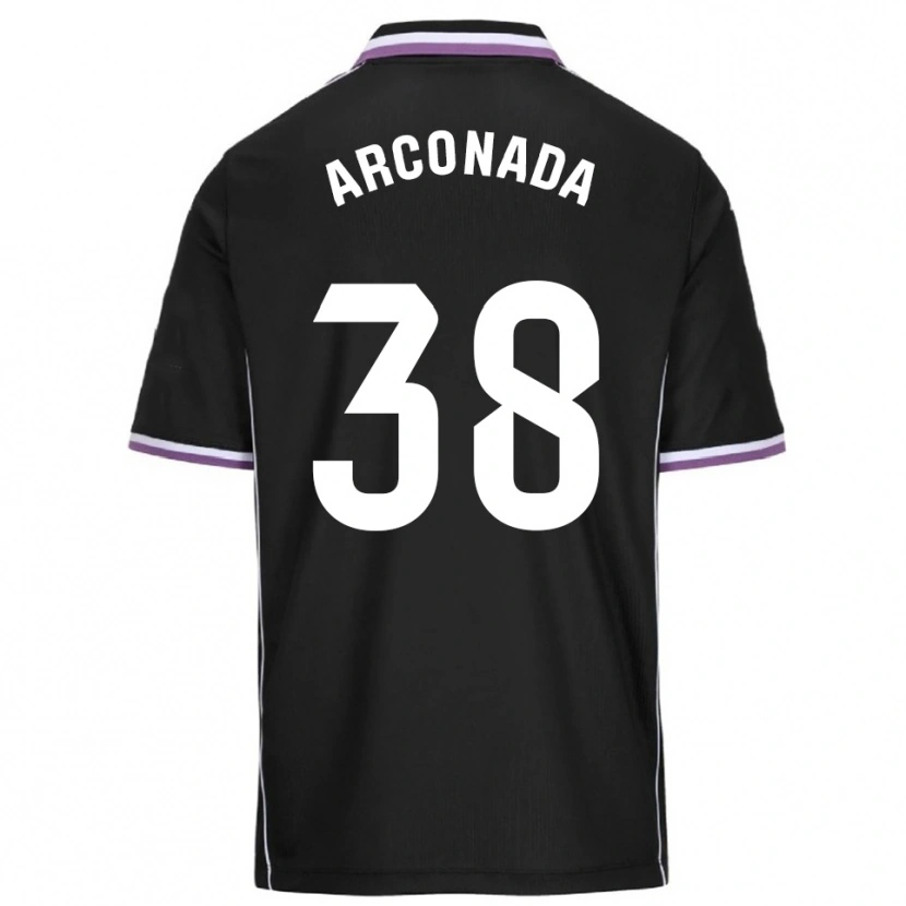 Danxen Kinderen Diego Arconada #38 Paars Zwart Uitshirt Uittenue 2025/26 T-Shirt