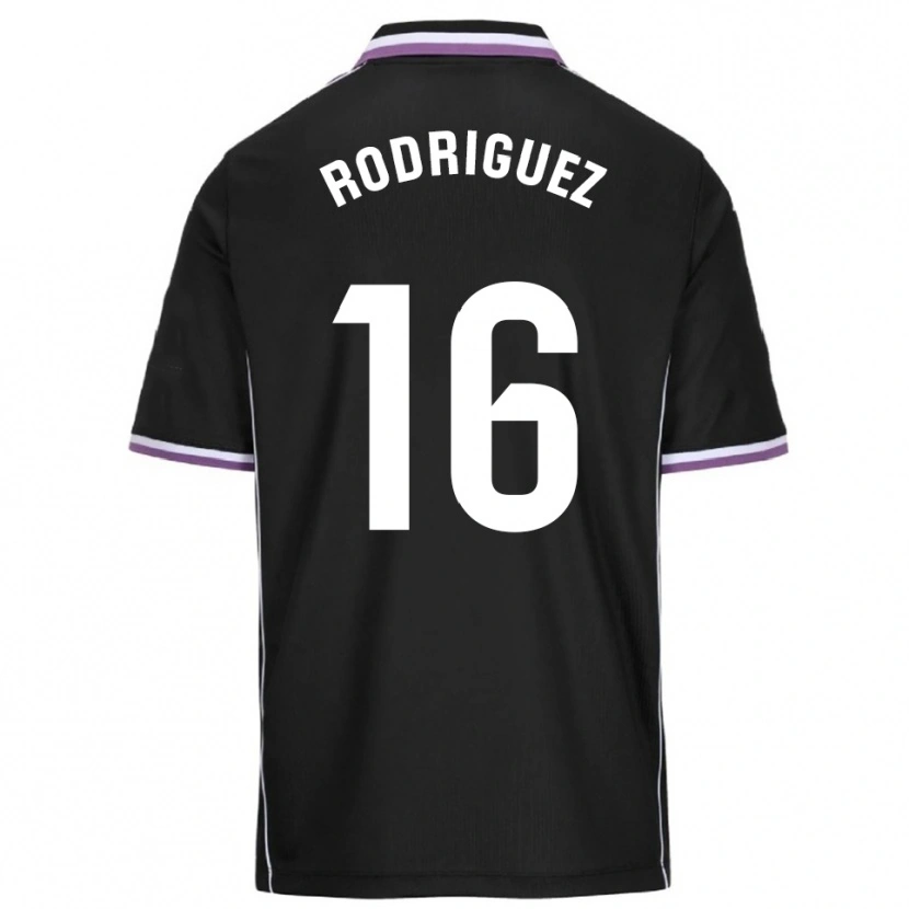 Danxen Kinderen Gabriel Rodríguez #16 Paars Zwart Uitshirt Uittenue 2025/26 T-Shirt