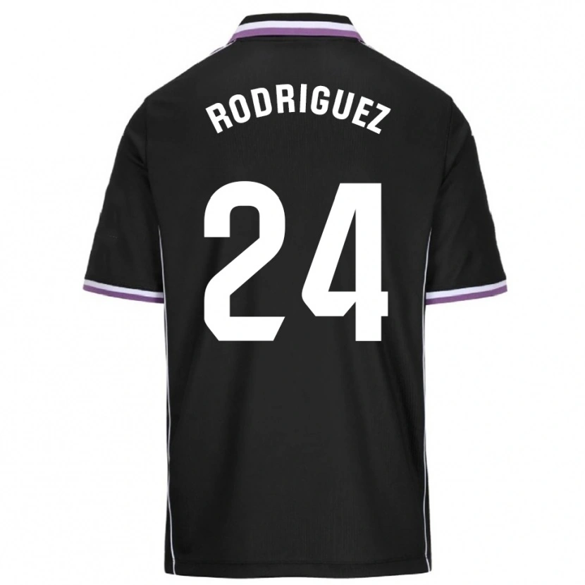 Danxen Kinderen Yago Rodríguez #24 Paars Zwart Uitshirt Uittenue 2025/26 T-Shirt