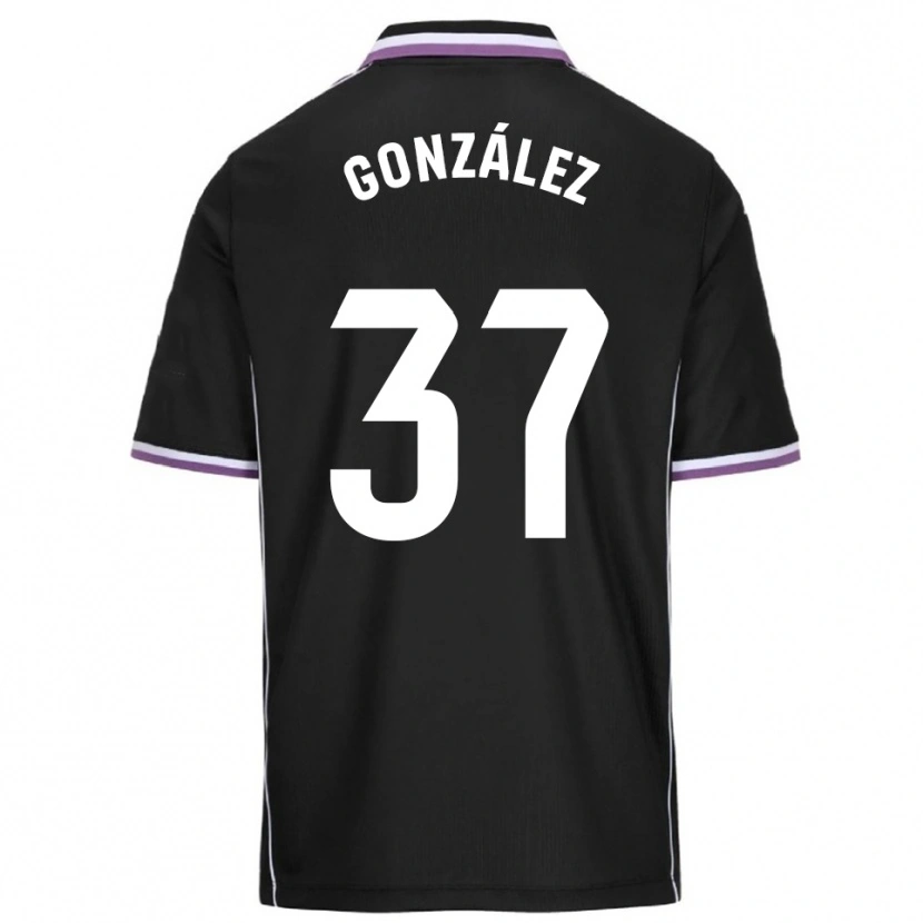 Danxen Kinderen Raúl González #37 Paars Zwart Uitshirt Uittenue 2025/26 T-Shirt