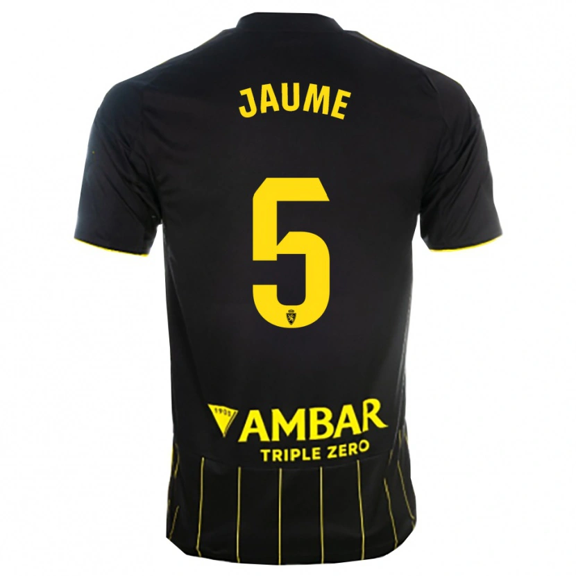 Danxen Kinderen Jaume Grau #5 Zwart Geel Uitshirt Uittenue 2025/26 T-Shirt