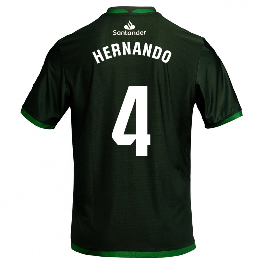 Danxen Kinderen Manu Hernando #4 Donkergroen Uitshirt Uittenue 2025/26 T-Shirt