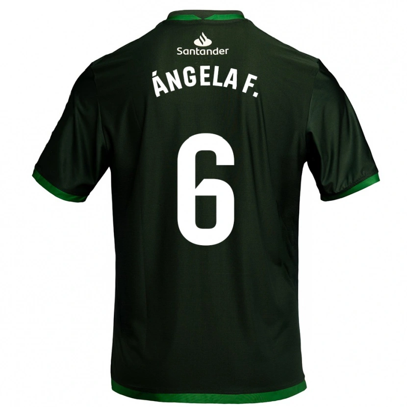 Danxen Kinderen Ángela Fernández Fraile #6 Donkergroen Uitshirt Uittenue 2025/26 T-Shirt
