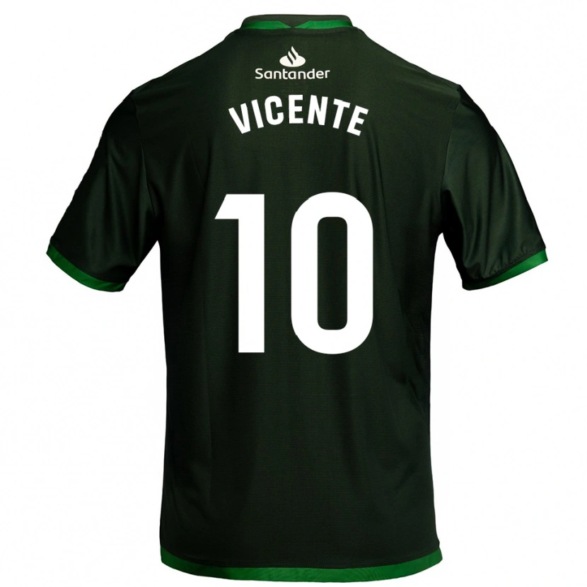 Danxen Kinderen Iñigo Vicente #10 Donkergroen Uitshirt Uittenue 2025/26 T-Shirt
