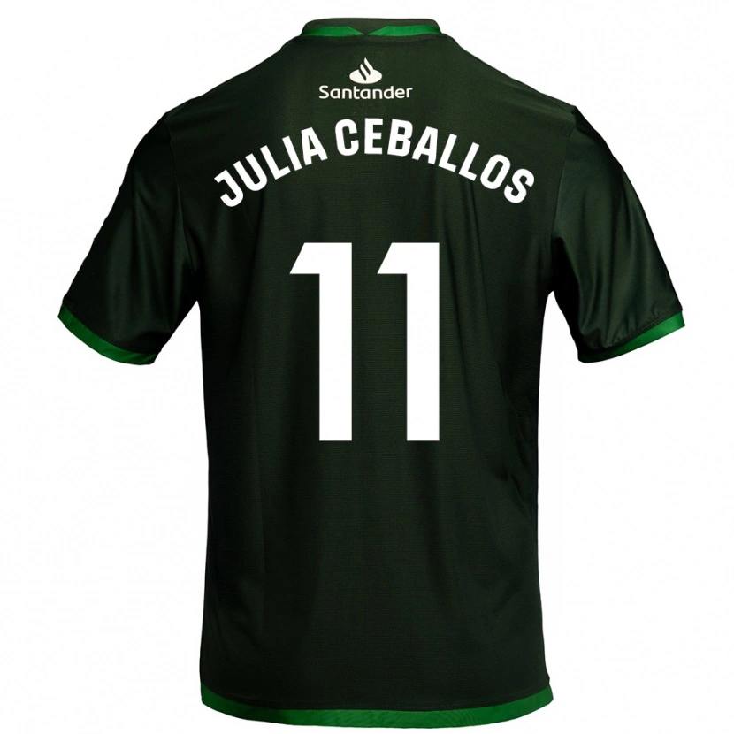 Danxen Kinderen Julia Ceballos Carrancio #11 Donkergroen Uitshirt Uittenue 2025/26 T-Shirt
