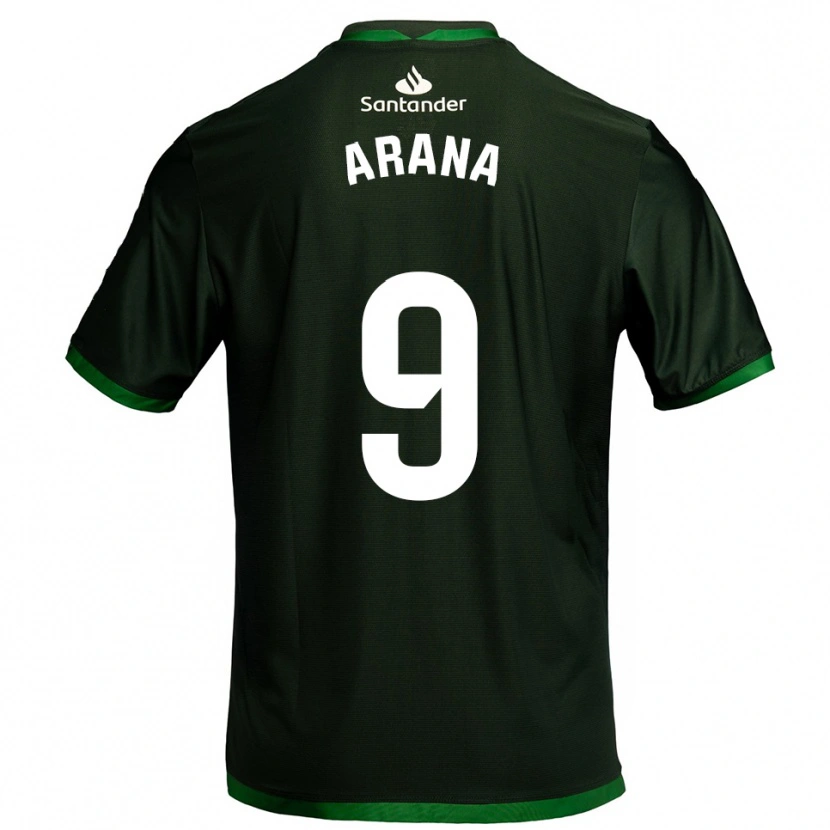 Danxen Kinderen Juan Carlos Arana #9 Donkergroen Uitshirt Uittenue 2025/26 T-Shirt