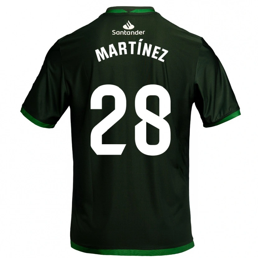 Danxen Kinderen Sergio Martínez #28 Donkergroen Uitshirt Uittenue 2025/26 T-Shirt
