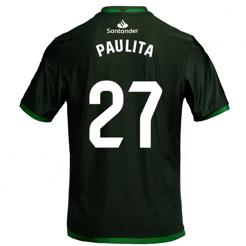 Danxen Kinderen Paula García Hontañón #27 Donkergroen Uitshirt Uittenue 2025/26 T-Shirt