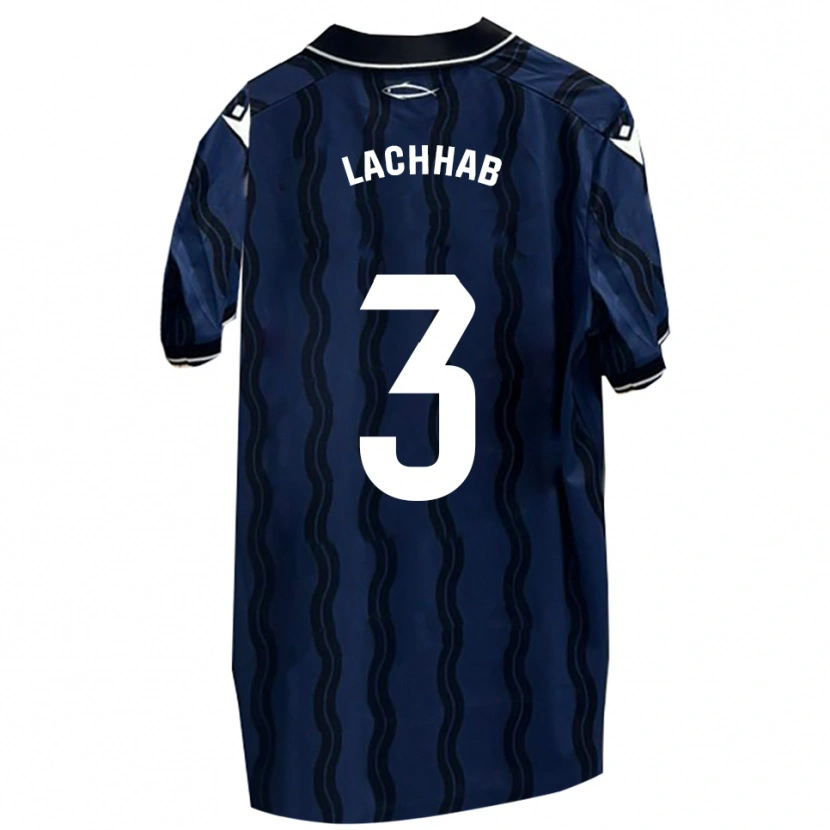 Danxen Kinderen Youness Lachhab #3 Donkerblauw Zwart Uitshirt Uittenue 2025/26 T-Shirt