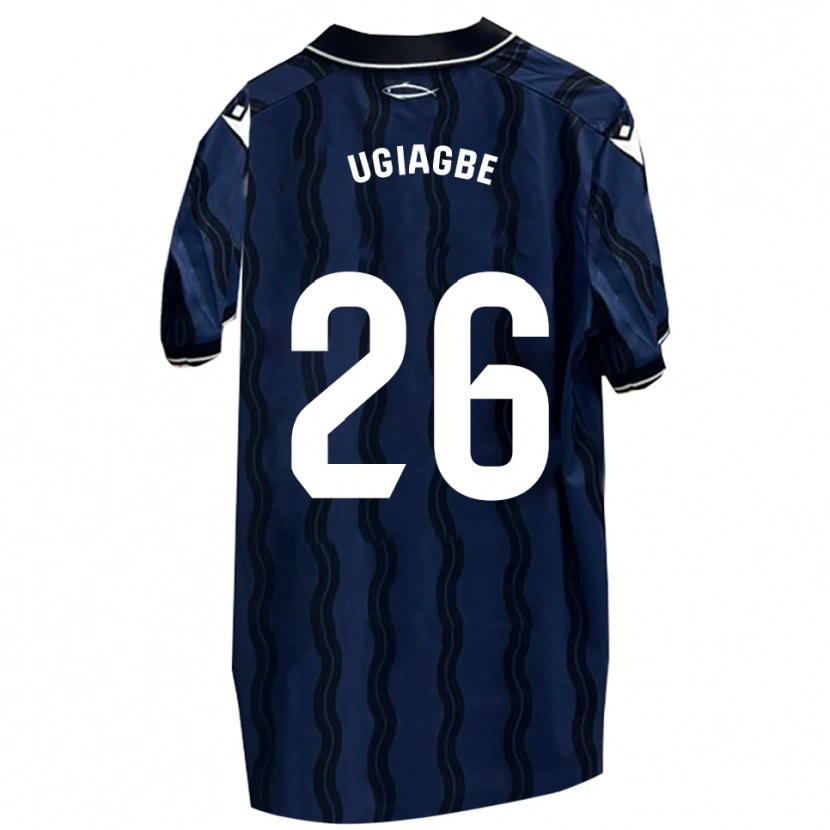 Danxen Kinderen Efe Ugiagbe #26 Donkerblauw Zwart Uitshirt Uittenue 2025/26 T-Shirt