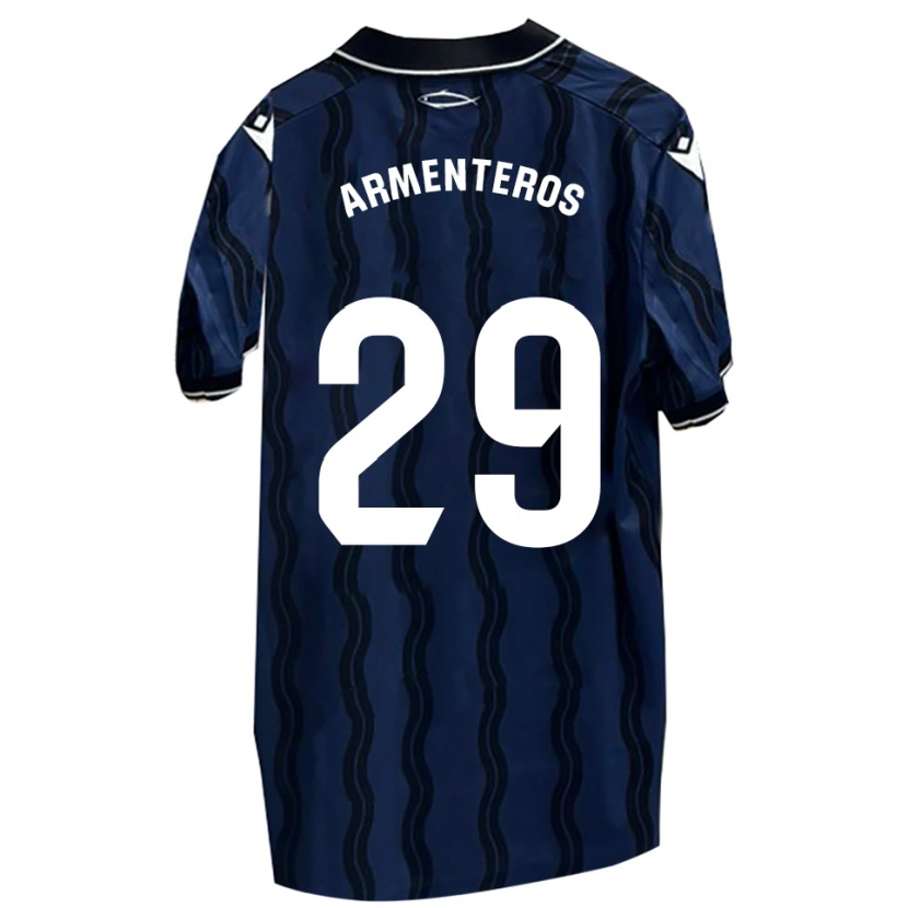Danxen Kinderen Víctor Armenteros #29 Donkerblauw Zwart Uitshirt Uittenue 2025/26 T-Shirt