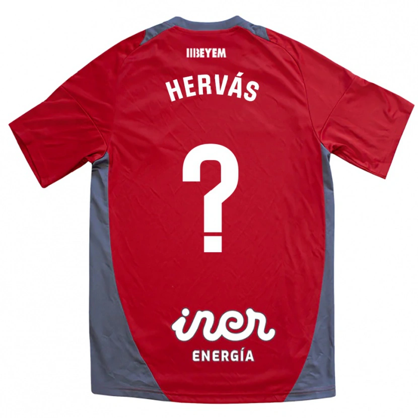 Danxen Kinderen Mario Hervás #0 Rood Grijs Uitshirt Uittenue 2025/26 T-Shirt