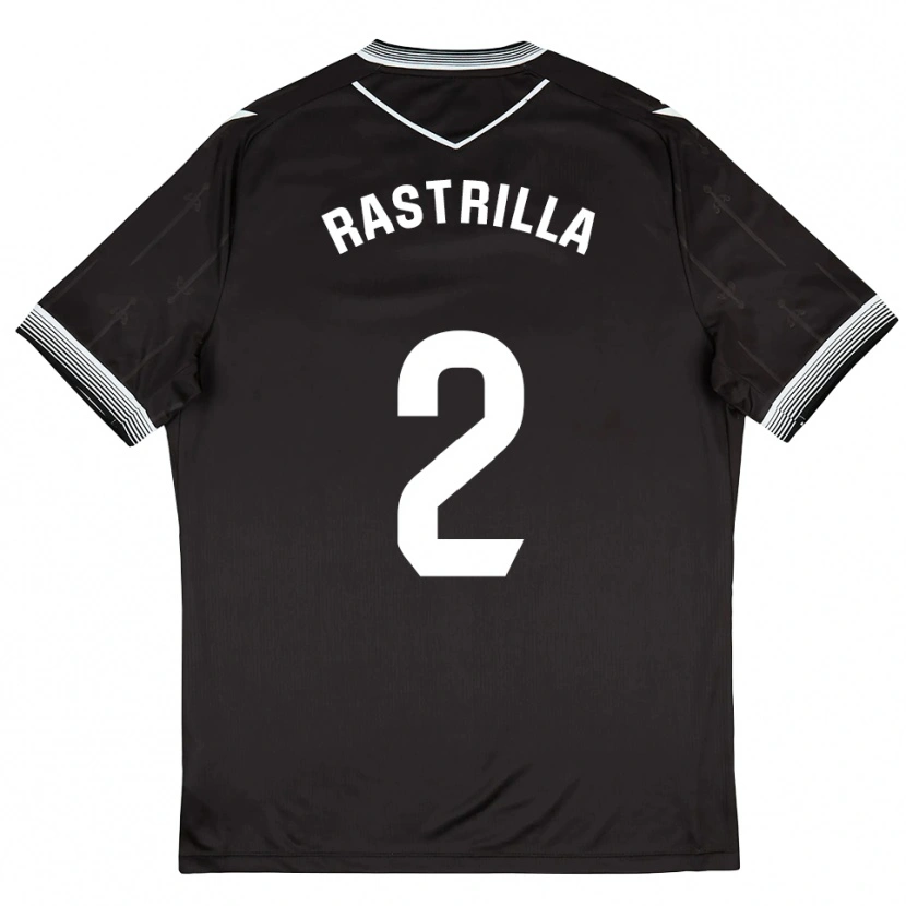 Danxen Kinderen Hugo Rastrilla #2 Zwart Wit Uitshirt Uittenue 2025/26 T-Shirt