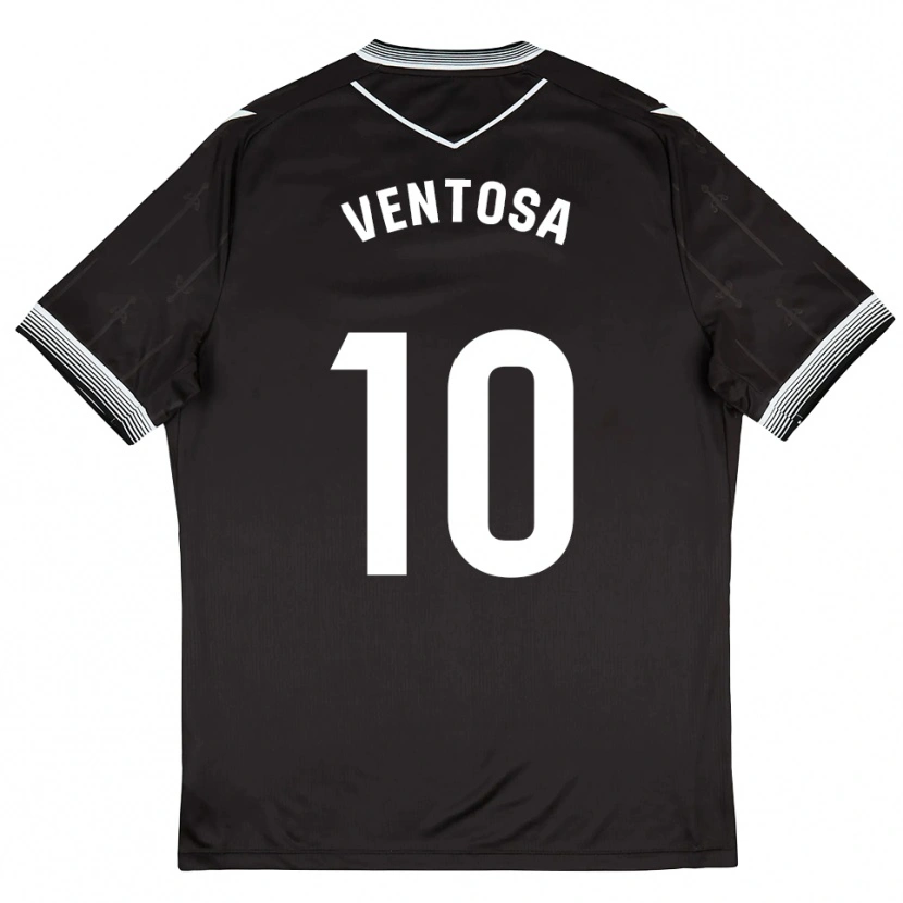 Danxen Kinderen Ethan Ventosa #10 Zwart Wit Uitshirt Uittenue 2025/26 T-Shirt