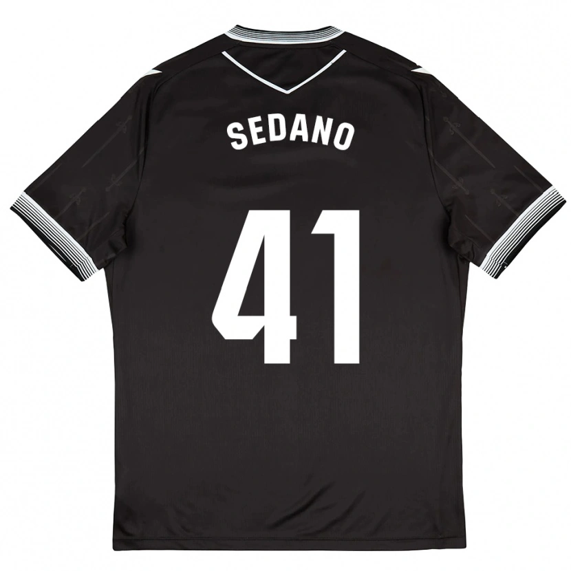 Danxen Kinderen Hugo Sedano #41 Zwart Wit Uitshirt Uittenue 2025/26 T-Shirt