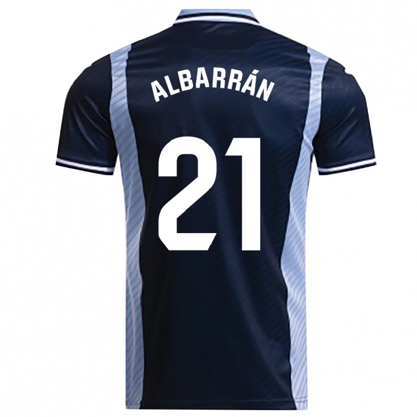 Danxen Kinderen Carlos Albarrán #21 Marineblauw Hemelsblauw Uitshirt Uittenue 2025/26 T-Shirt